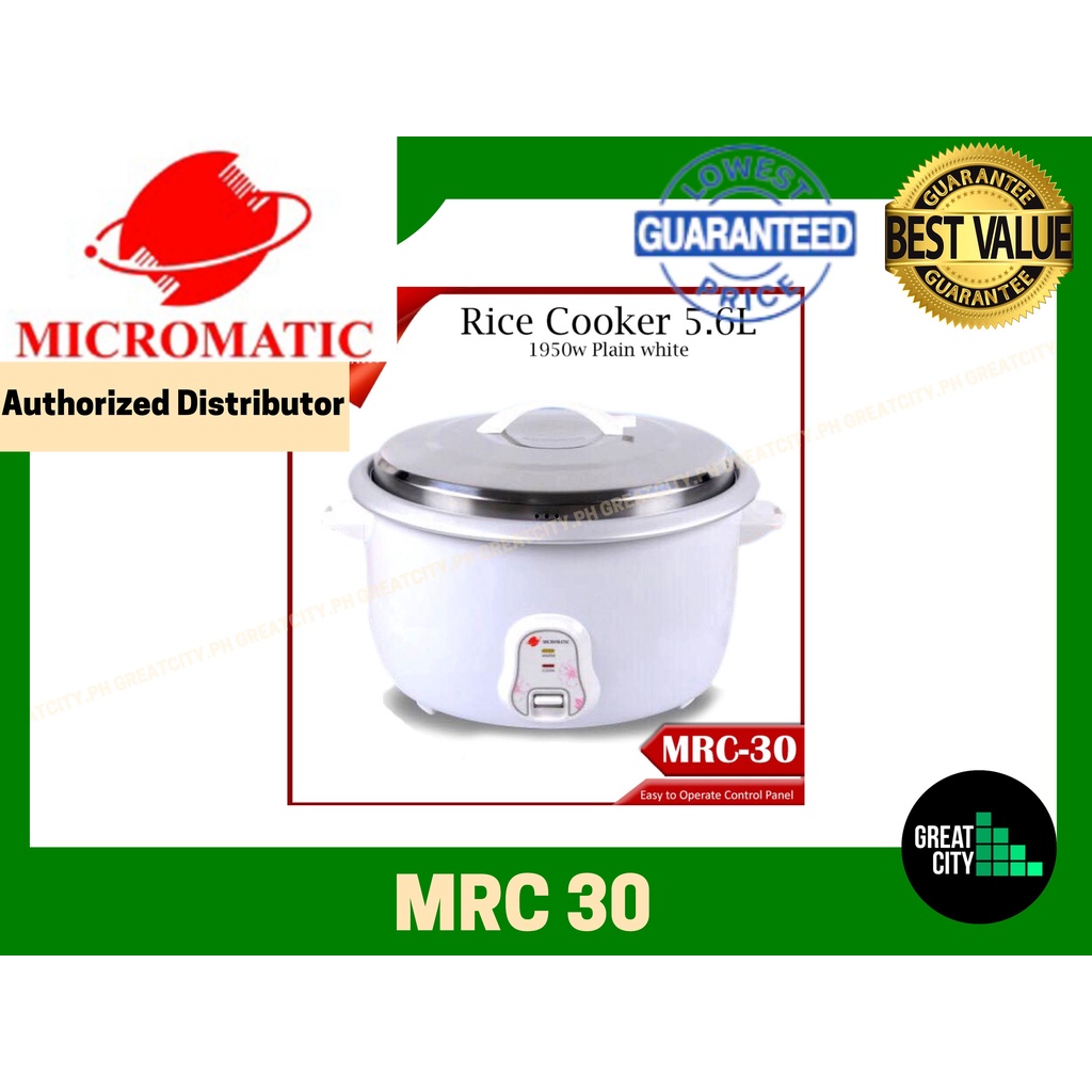 Micromatic Commercial Rice Cooker 30/45 Cups Shopee Philippines
