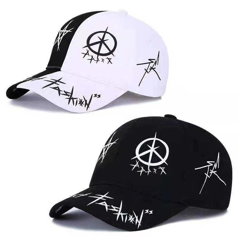 Fashion Cap Hiphop Cap Black ang white Young Cap Baseball Cap Unisex ...