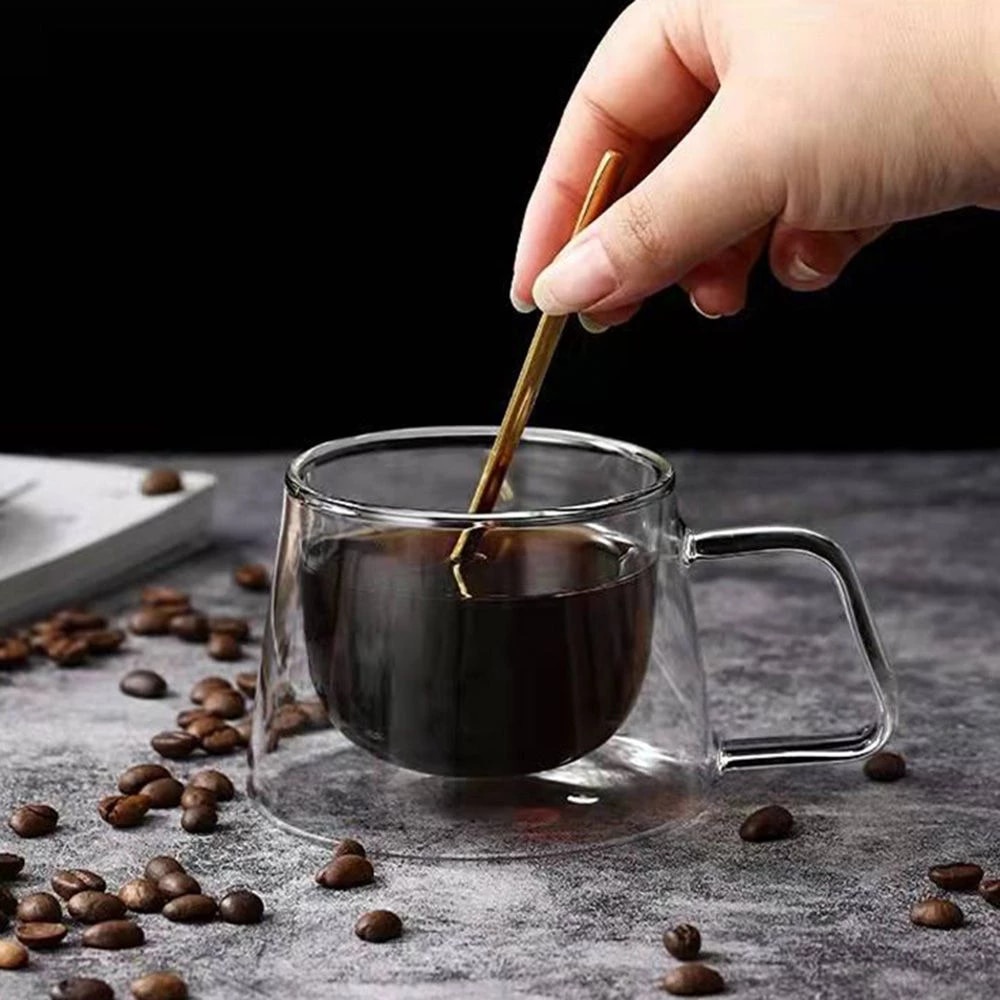 Transparent Double Bottom Coffee Cup 200ml Shopee Philippines