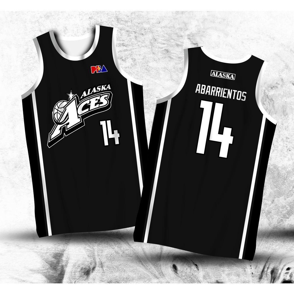 Basketball Jersey Black and White PBA RETRO JERSEY ALASKA ACES JOHNNY
