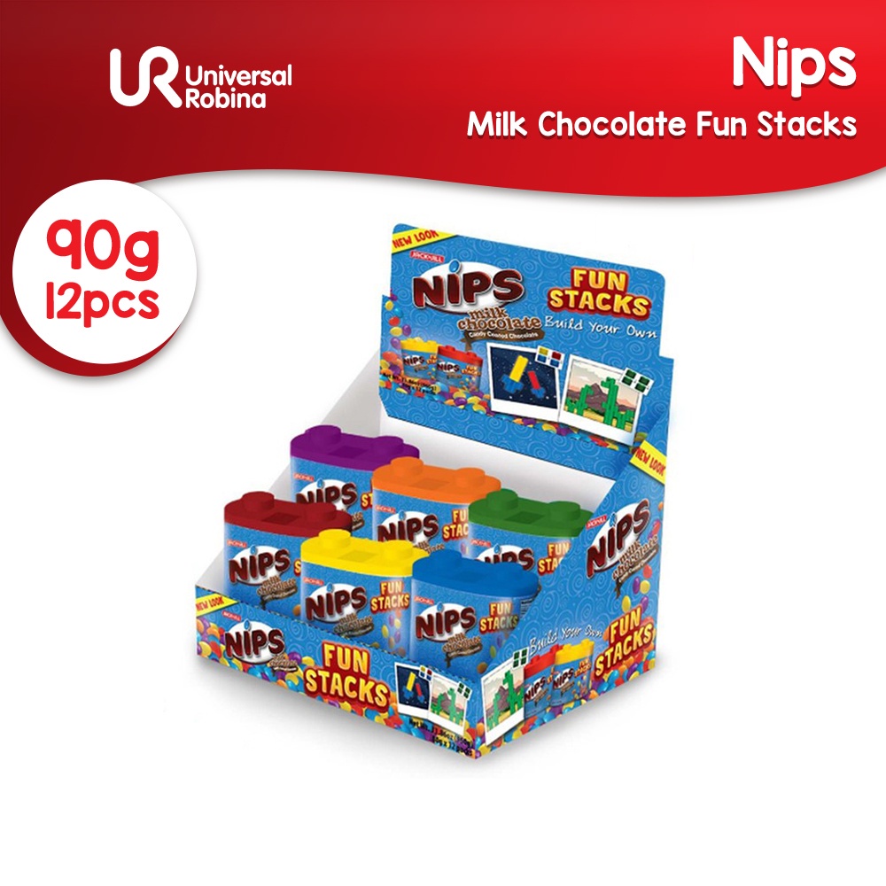 Nips Milk Chocolate Fun Stacks (90g x 12) Shopee Philippines