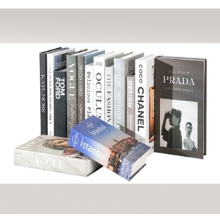 Designer books DIY! Fashion Decorative books! Vinyl covers inspired books!  Chanel book! Prada book 