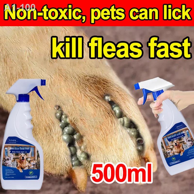 ∈┅♧Tick and Flea Killer Spary for Pet 500ml Non-toxic, Pets Can Lick