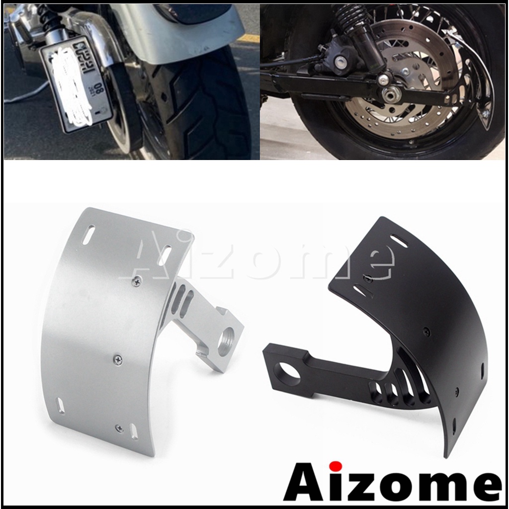 Aluminum Motorcycle Side Swingarm Number Bracket Curved License Plate
