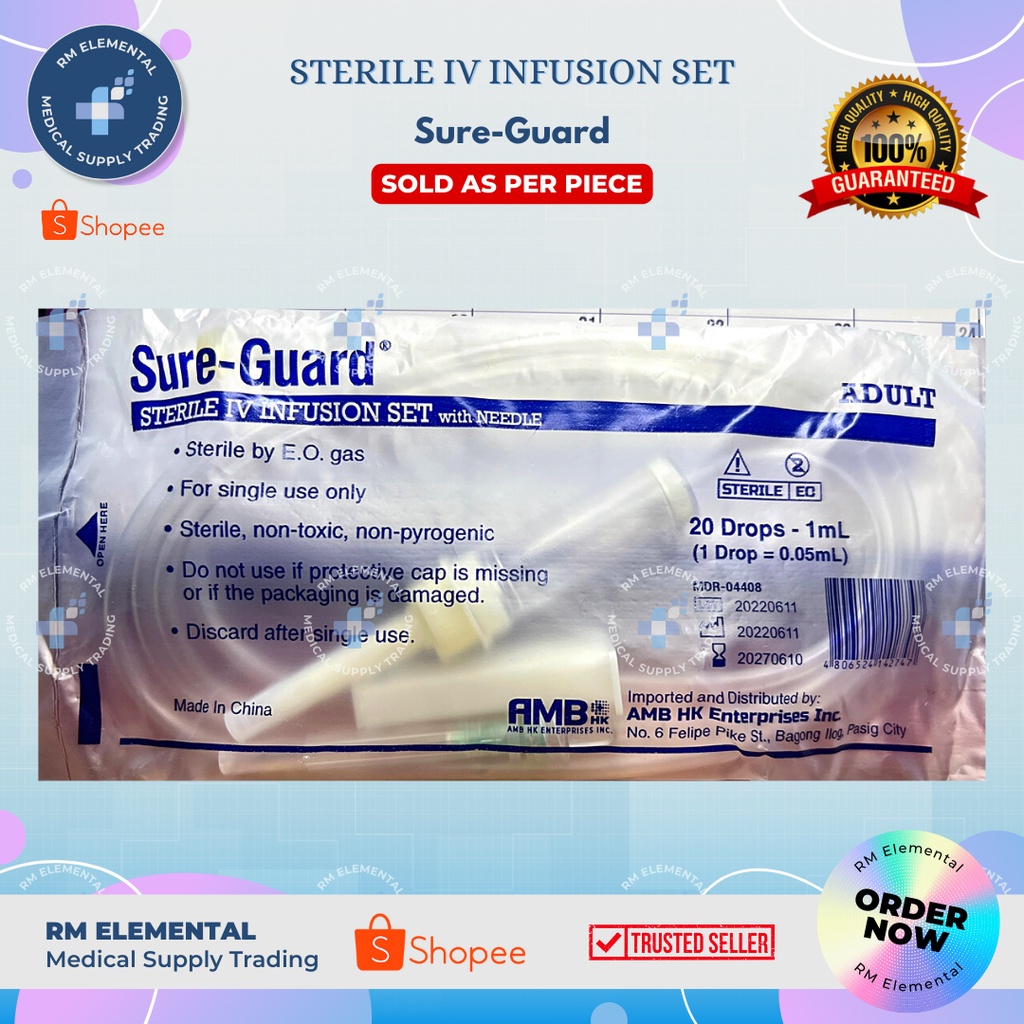 Sure-Guard IV Infusion Set (Macroset - Adult)-SOLD AS PER PIECE ...