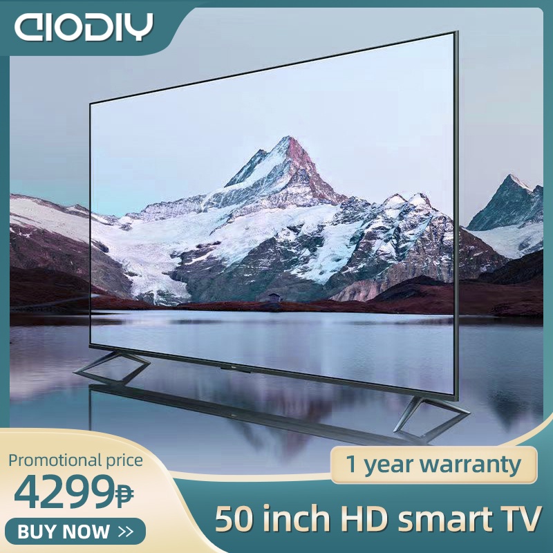 AIODIY Smart TV 50/42/32/30 Inch HD Slim Smart TV Black LED TV Android