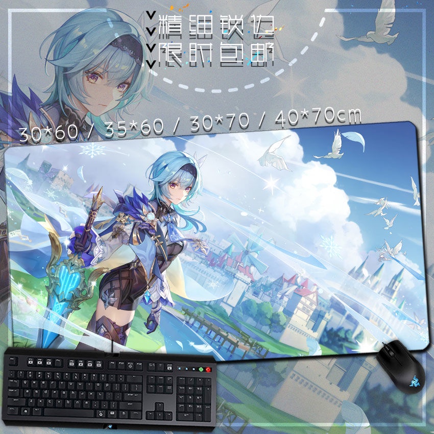 genshin eula Anime Game Mobile Peripheral Mouse Pad Keyboard Desk ...