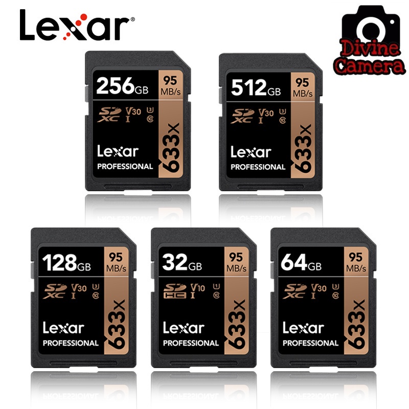 Ready Original Lexar 633x Flash Card U1 SDHC 32GB 64GB 128GB 256GB