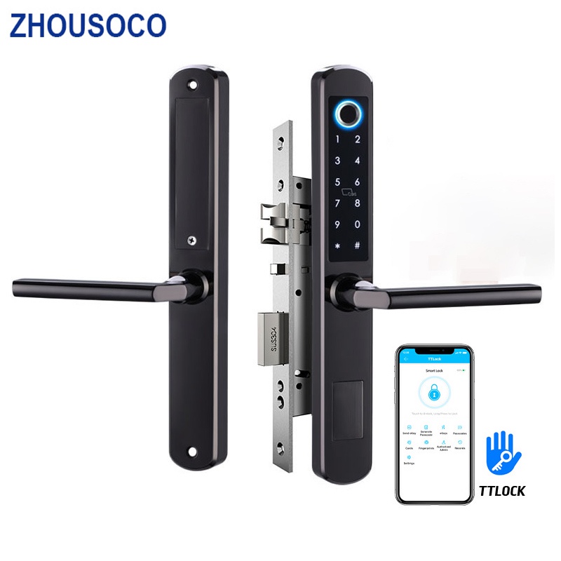 Waterproof Ttlock App Biometric Fingerprint Door Lock Electronic Smart