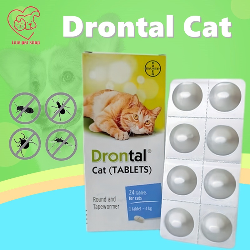 Drontal Cats 1 Box of 24 Delicious Cat Deworming Tablets Shopee
