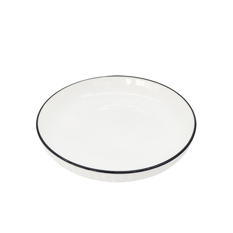 Miutiso Ceramic plate Japanese tableware pure white series vertical