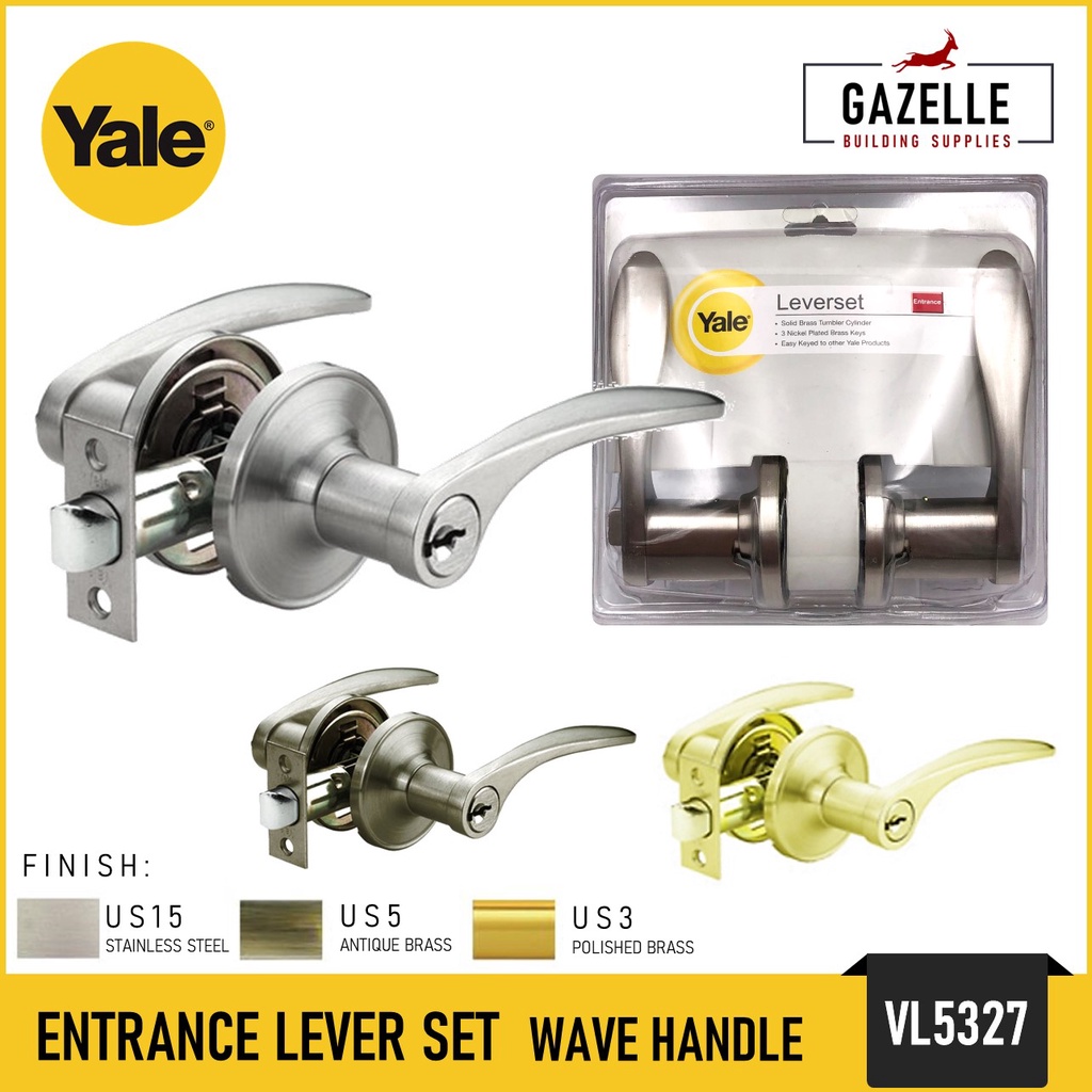 Yale Entrance Lever Set Door Lever Wave Left Handle Door Knob Set Heavy ...