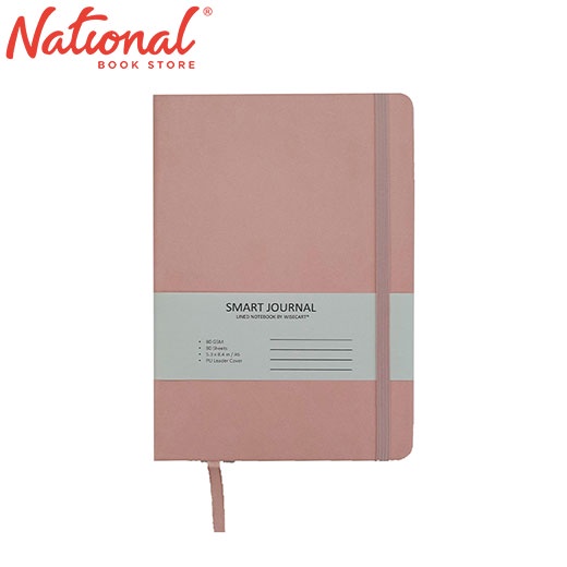 Journal Notebook A5 80GSM 80 Sheets Pink Leather Cream Paper School