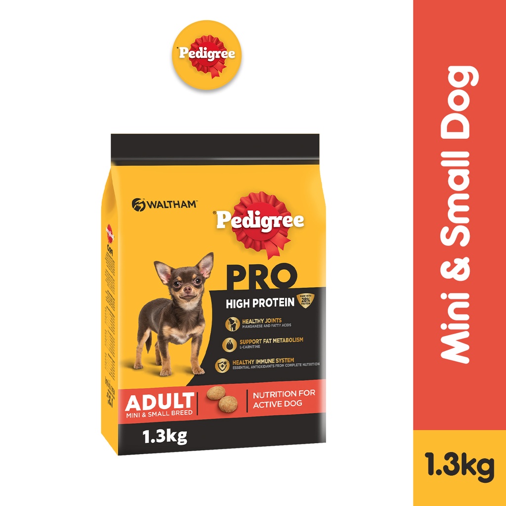 PEDIGREE PRO High Protein Dry Dog Food for Mini and Small Breed (1Pack