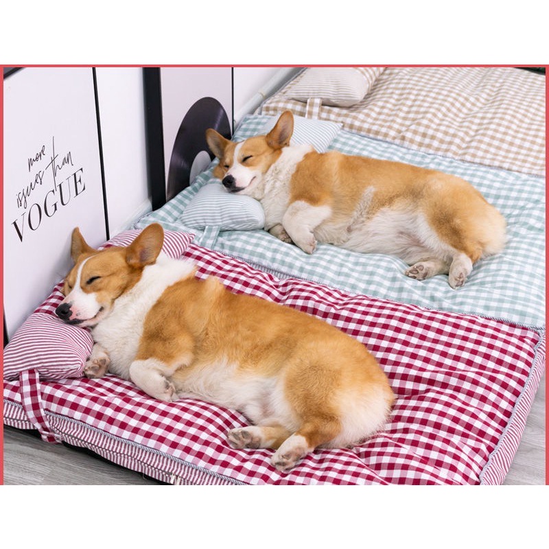 Mattress Dog Bed Crate Mat Comfortable Soft Crate Bed NonSlip Washable With Pillow Shopee