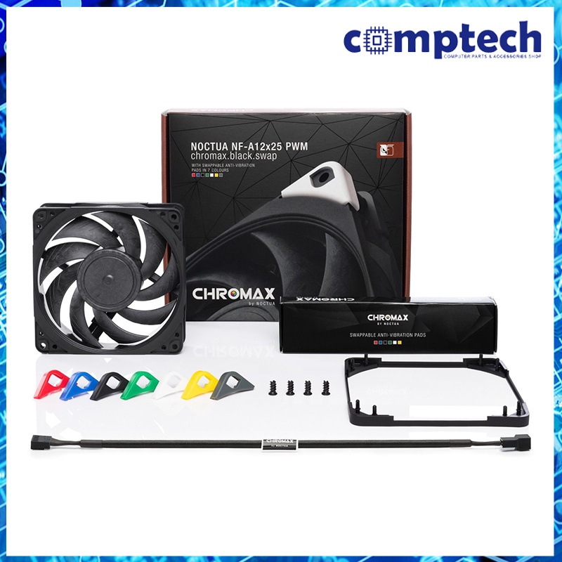 NOCTUA NF-A12x25 PWM Chromax Black Swap | Shopee Philippines