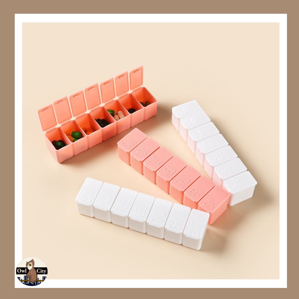 seven days a week Mini pill box travel portable portable plastic pill ...