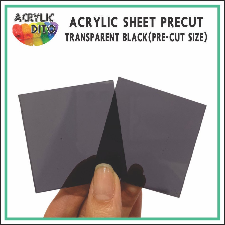 Transparent Black Acrylic Sheet Pre Cut & Customized Size Sheets