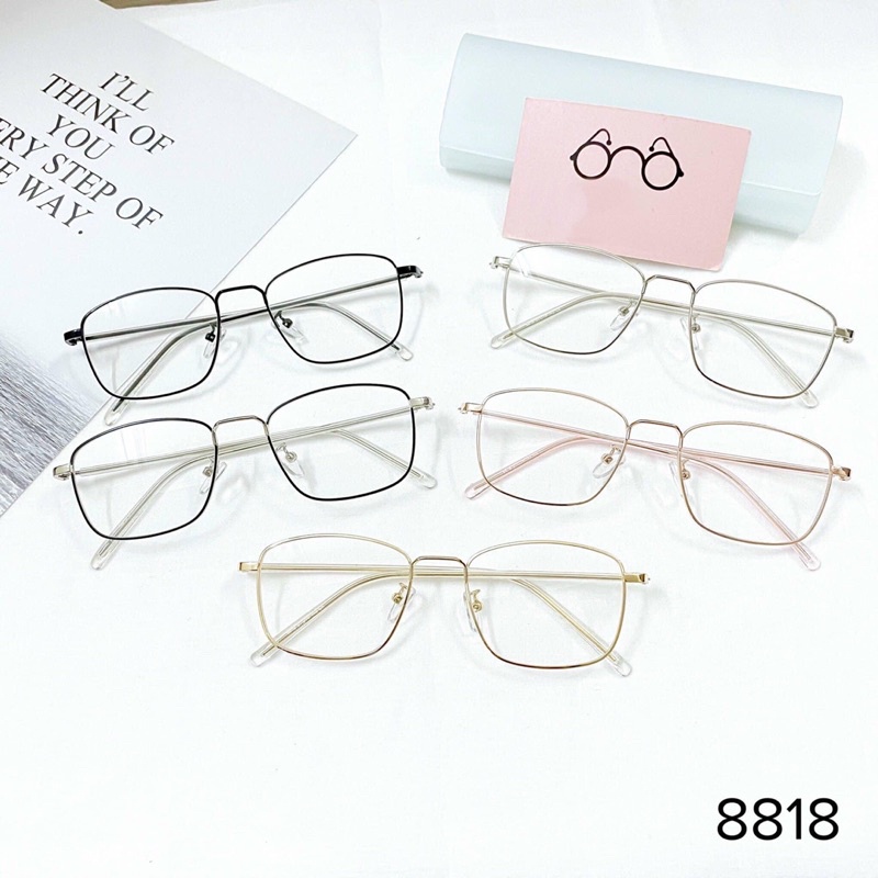 Fashion Metal Glasses Frame 8818, Metal square frame with thin plastic ...