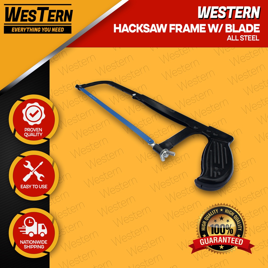 WESTERN Hacksaw Frame w/ Blade All Steel | Shopee Philippines