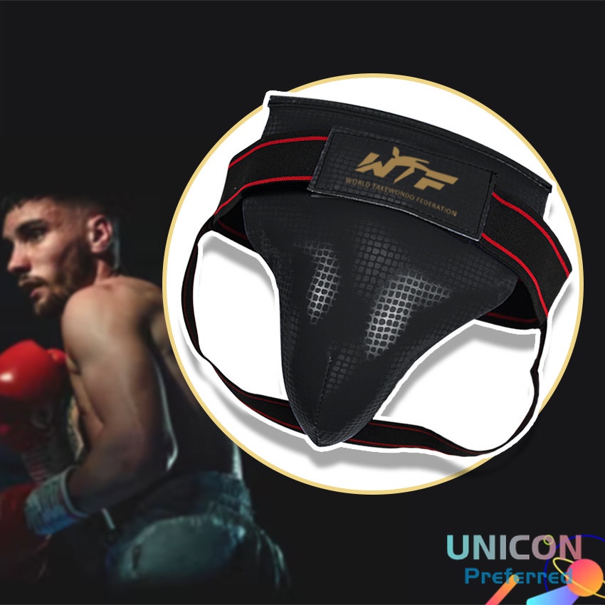 PU Abdominal Crotch Groin Protector Guard Hard Cup for Muay Thai Boxing