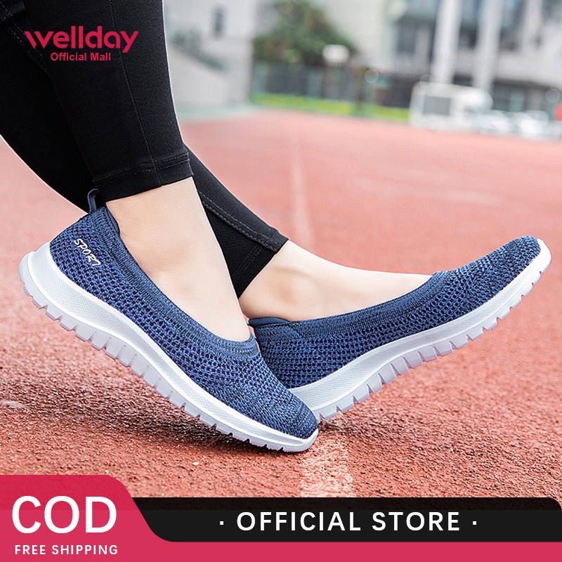 Wellday Women Slipon Sneaker Fashion Women Walking Shoes Outdoor Sport