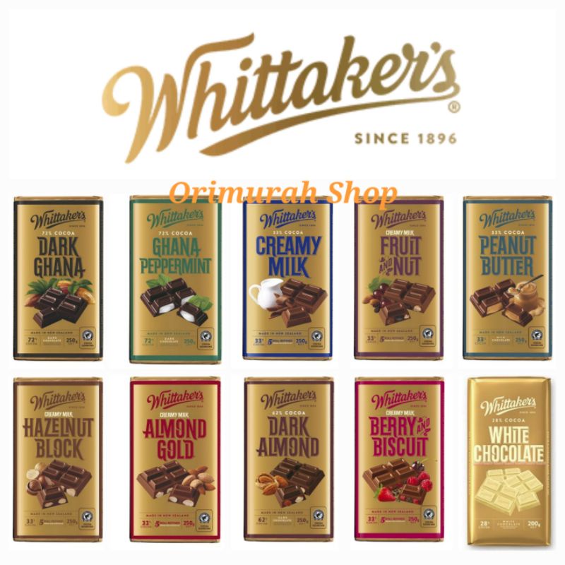 Chocolate Whittakers Dark Ghana Peppermint Milk Almond Hazelnut Fruit