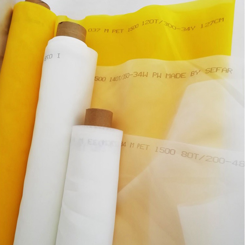 165cm Width 40 350 Mesh Silk Screen Printing Mesh Fabric For Handwork Diy Craft White Yellow 0063