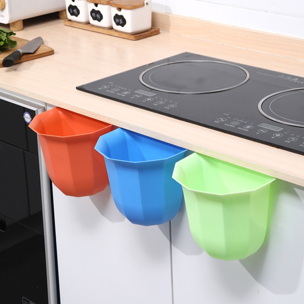 Wall Mounted Waste Bin Door Hanging Trash Can Table Bins