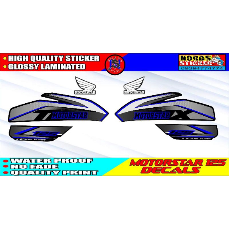 MOTORSTAR 125 DECALS sticker | Shopee Philippines