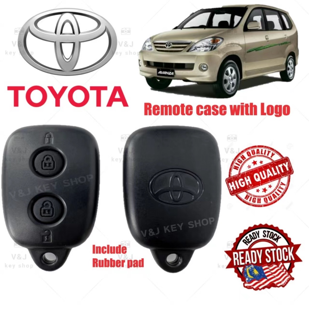Toyota Avanza Rush 2 Button remote cover case shell casing replacement ...
