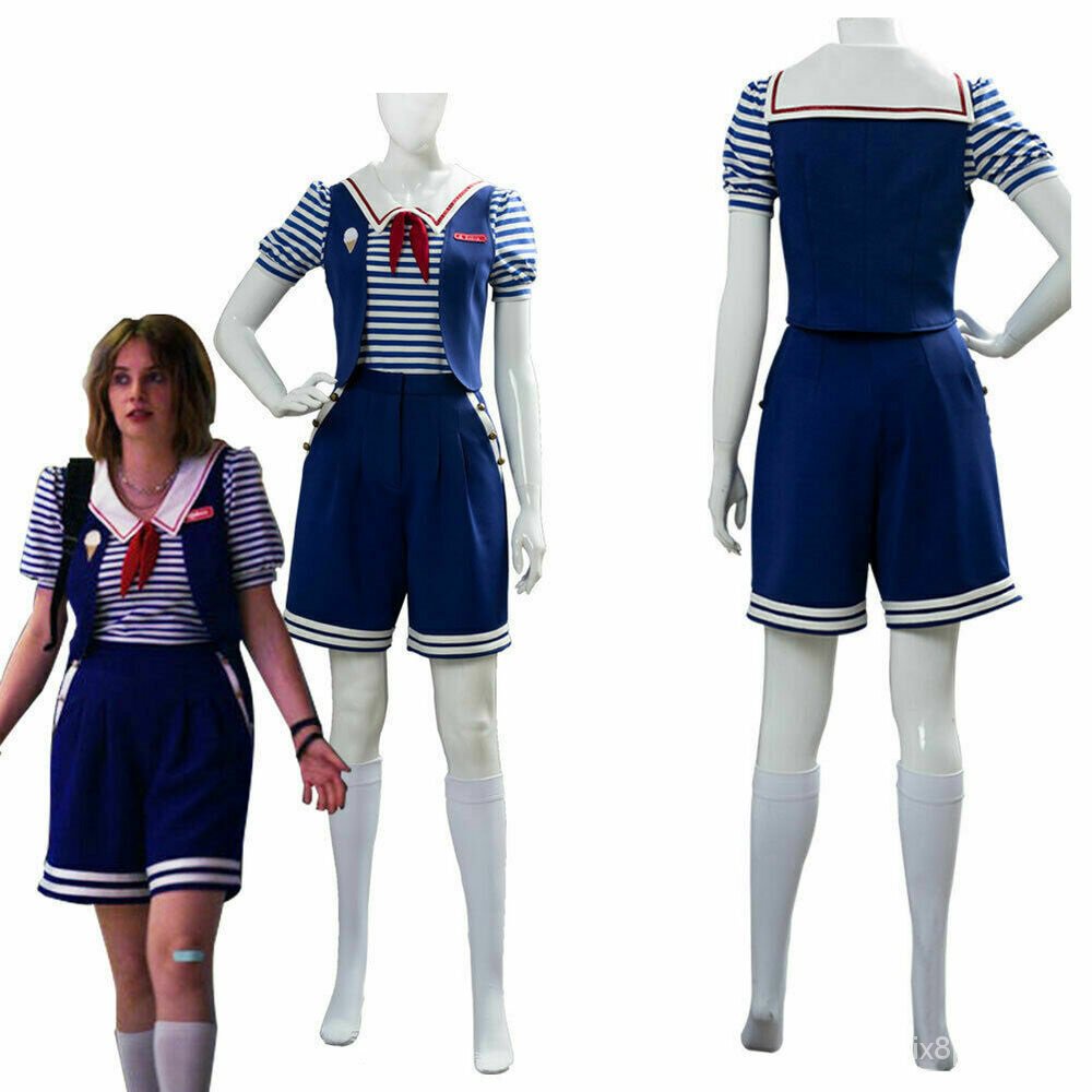 Cosplay Uniforms Navy Uniform Cosplay Stranger Things Robin Scoops Ahoy Cosplay Halloween