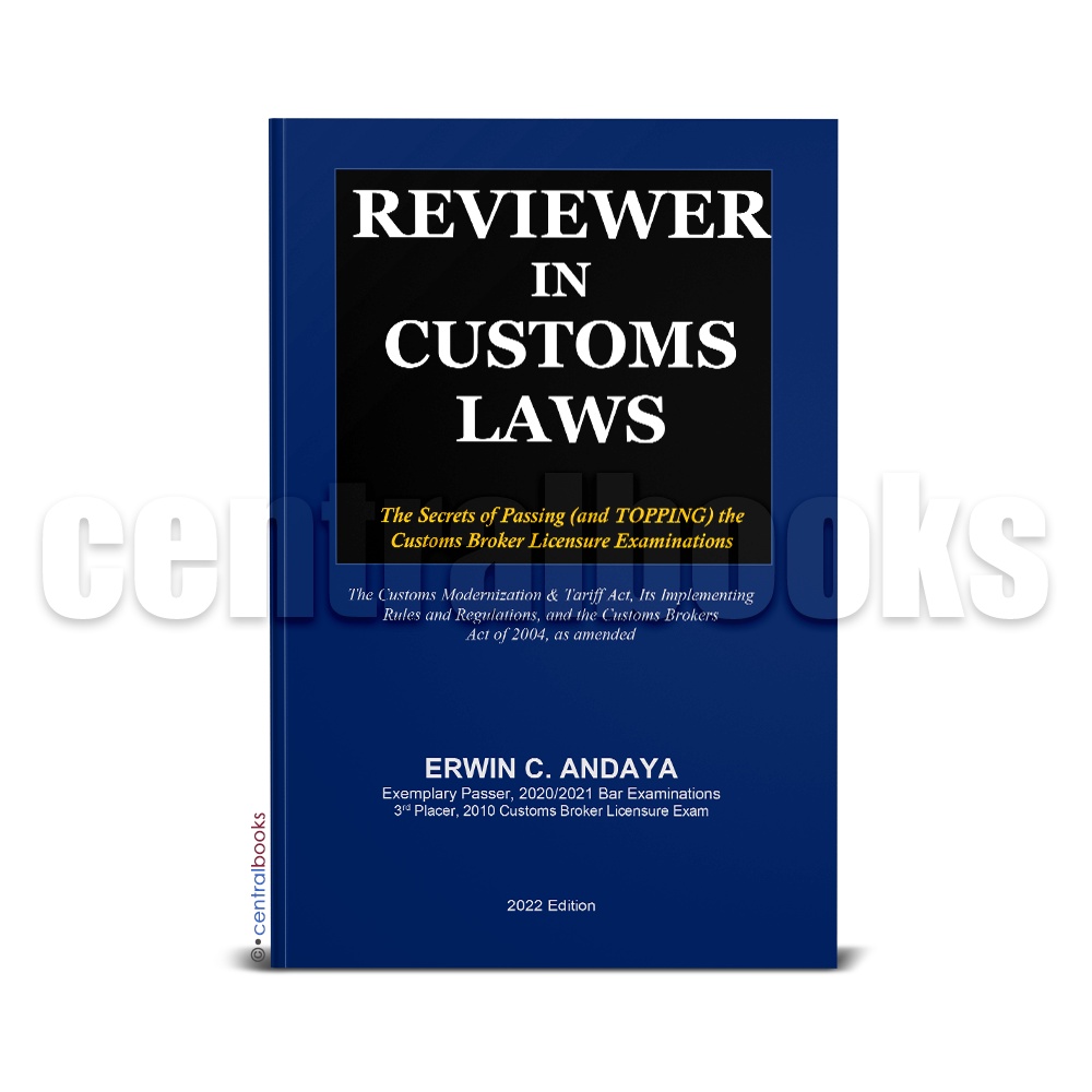Reviewer in Customs Laws (2022) by Erwin C. Andaya Shopee Philippines