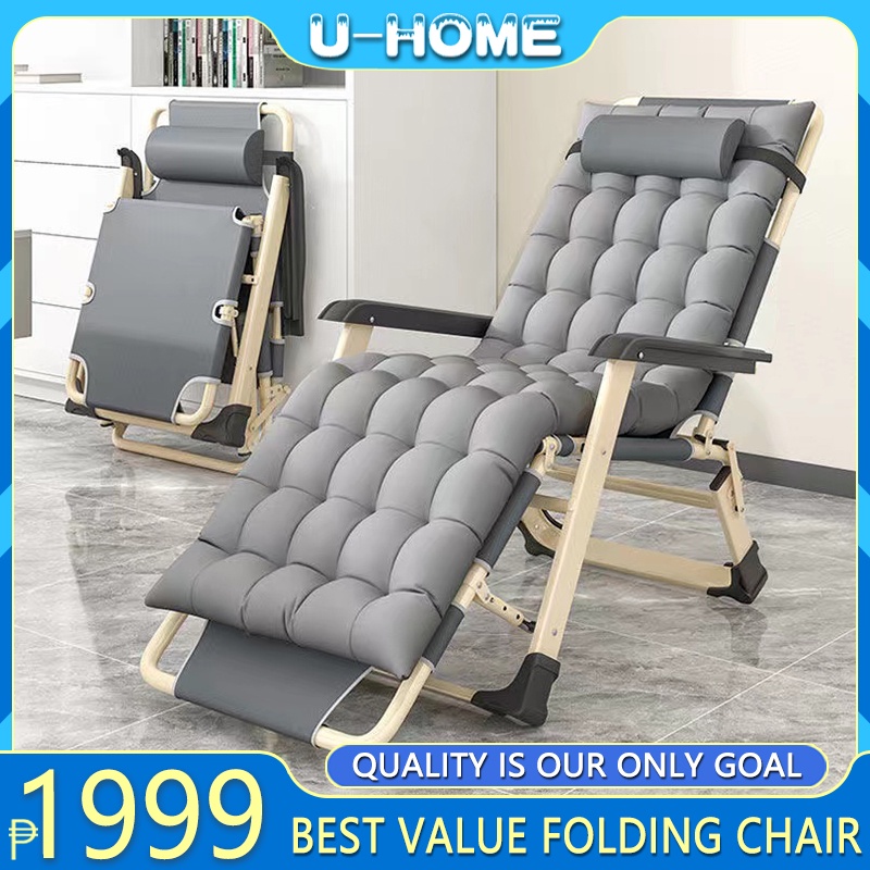 Folding Chair Bed With Foam Foldable Breathable Oxford Cloth 300kg Load