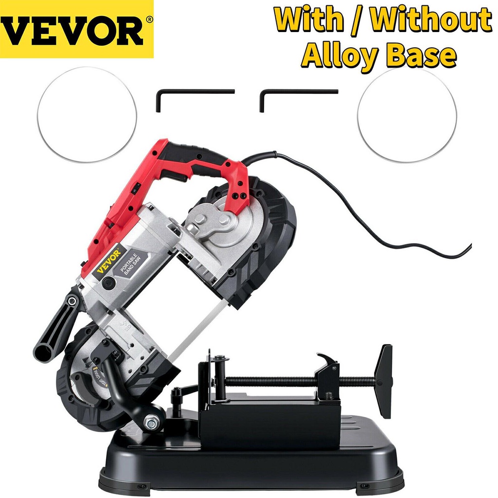 VEVOR Handheld Band Saw VariableSpeed Portable Bandsaw 1100W for