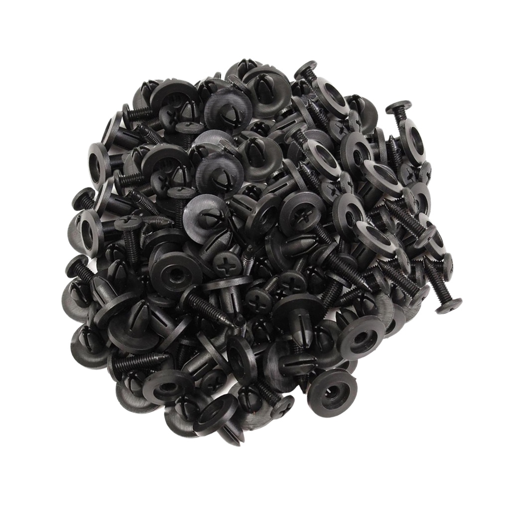 100pcs Car Bumper Clips Kit 6mm Push Type Nylon Fastener Clips Set New Styling Mouldings