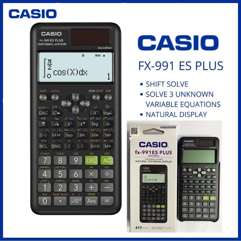 Casio 991 ES plus Scientific Calculator Heavy Duty Engineering ...