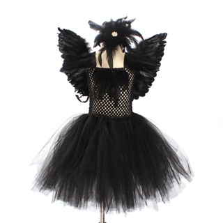 black swan costume wings
