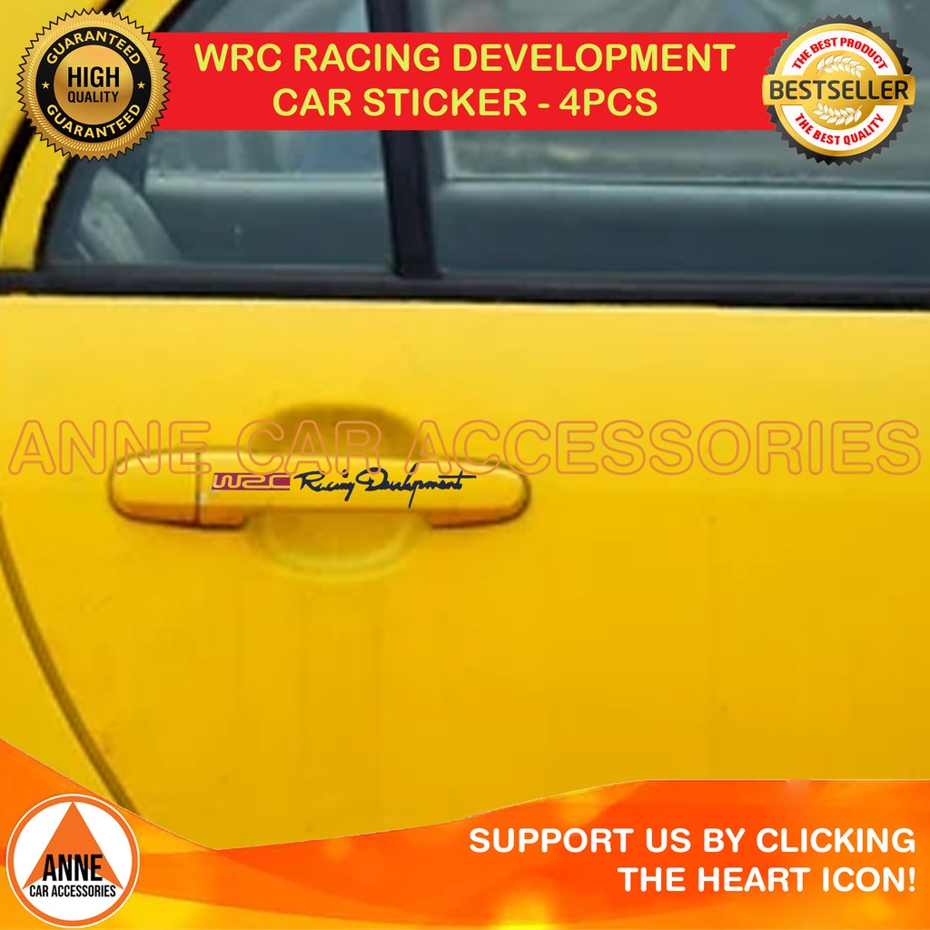 WRC Racing Development Sticker Emblem Decals Sticker 4PCS | Shopee ...