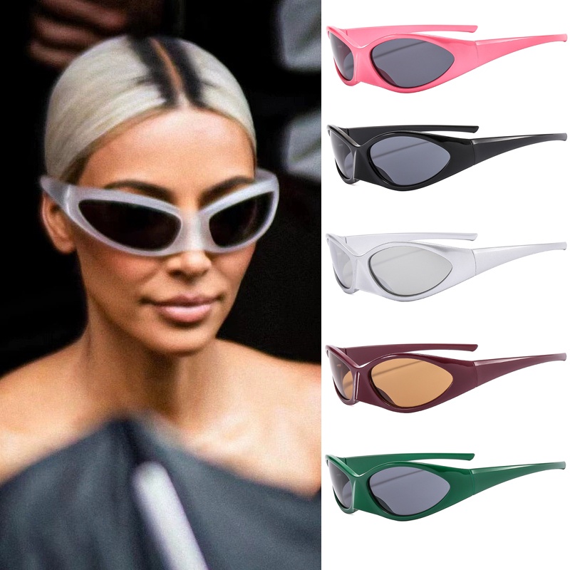 HF Fashion 2022 SteamPunk Style Sunglasses for Women Trendy Sports Glasses for Ladies Sun