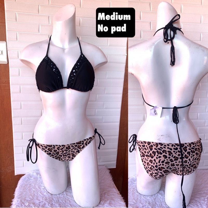TWOPIECE LEOPARD CROCHET SWIMSUIT Shopee Philippines