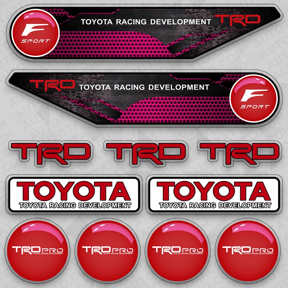 Toyota TRD Racing Pro Motor Sport Car Logo Sticker Vinyl Decal Stripes ...