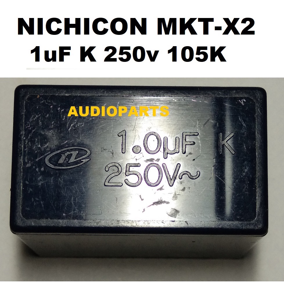 1uf 250v MKT-X2 105K NICHICON Safety Capacitor | Shopee Philippines