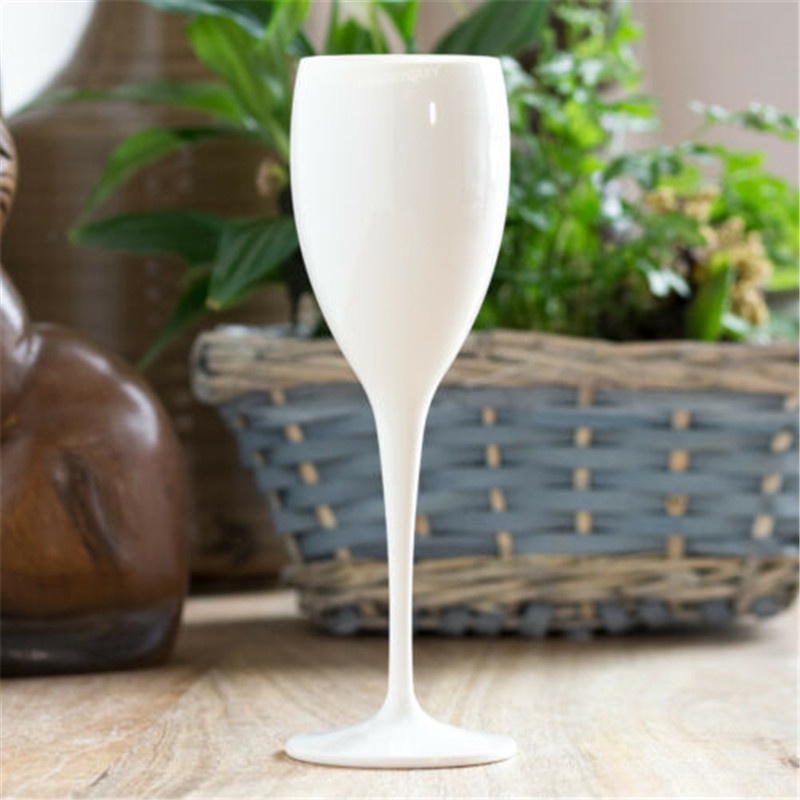 175ML Champagne Flutes Glasses Plastic Wine Glasses Dishwasher-safe ...