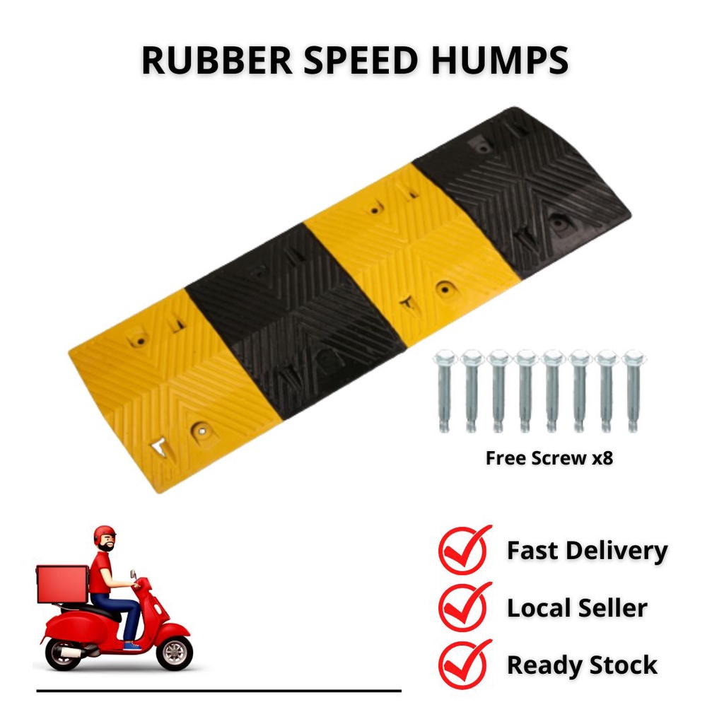 [ONHAND] Rubber Speed Humps With Screw Bolts | Shopee Philippines