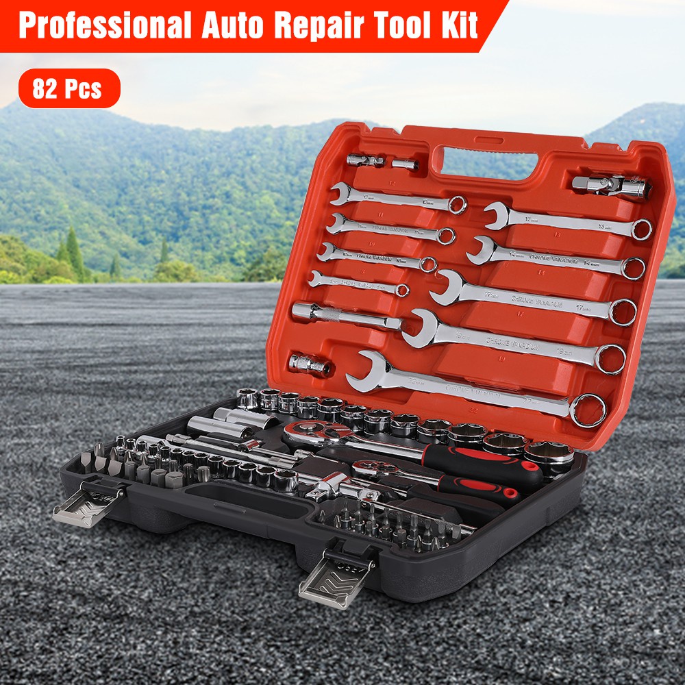 ๑♂☢Tool Box Car Motorcycle Repair Set Hand Tools Home Service motor DIY