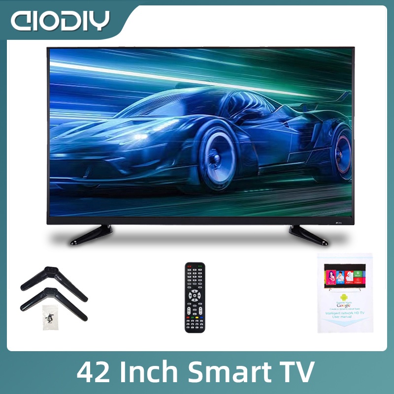 AIODIY Smart TV 50/42/32/30 Inch HD Slim Smart TV Black LED TV Android