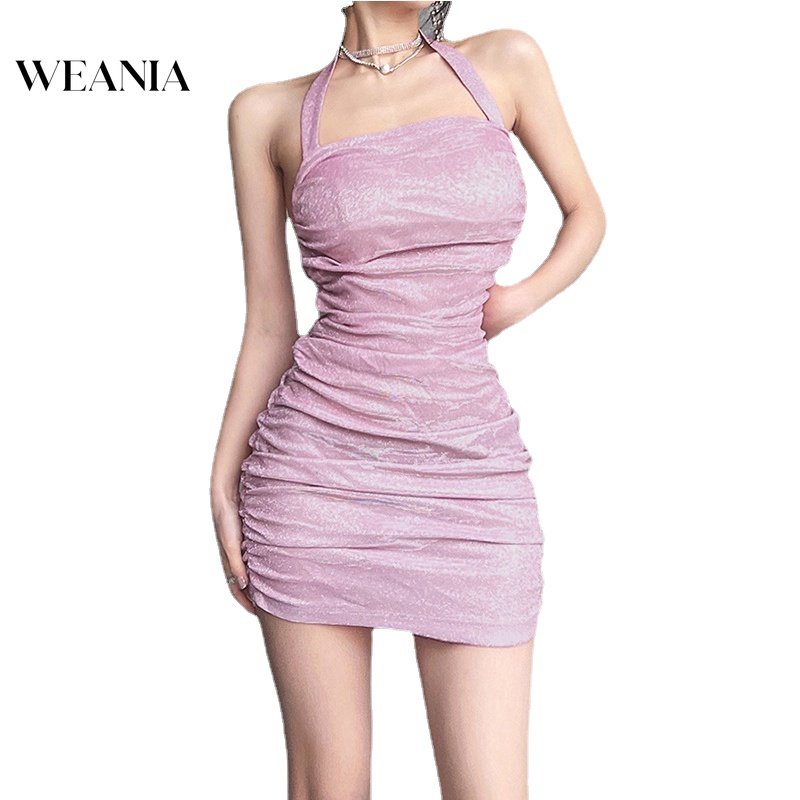 Glitter Backless Bodycon Dress