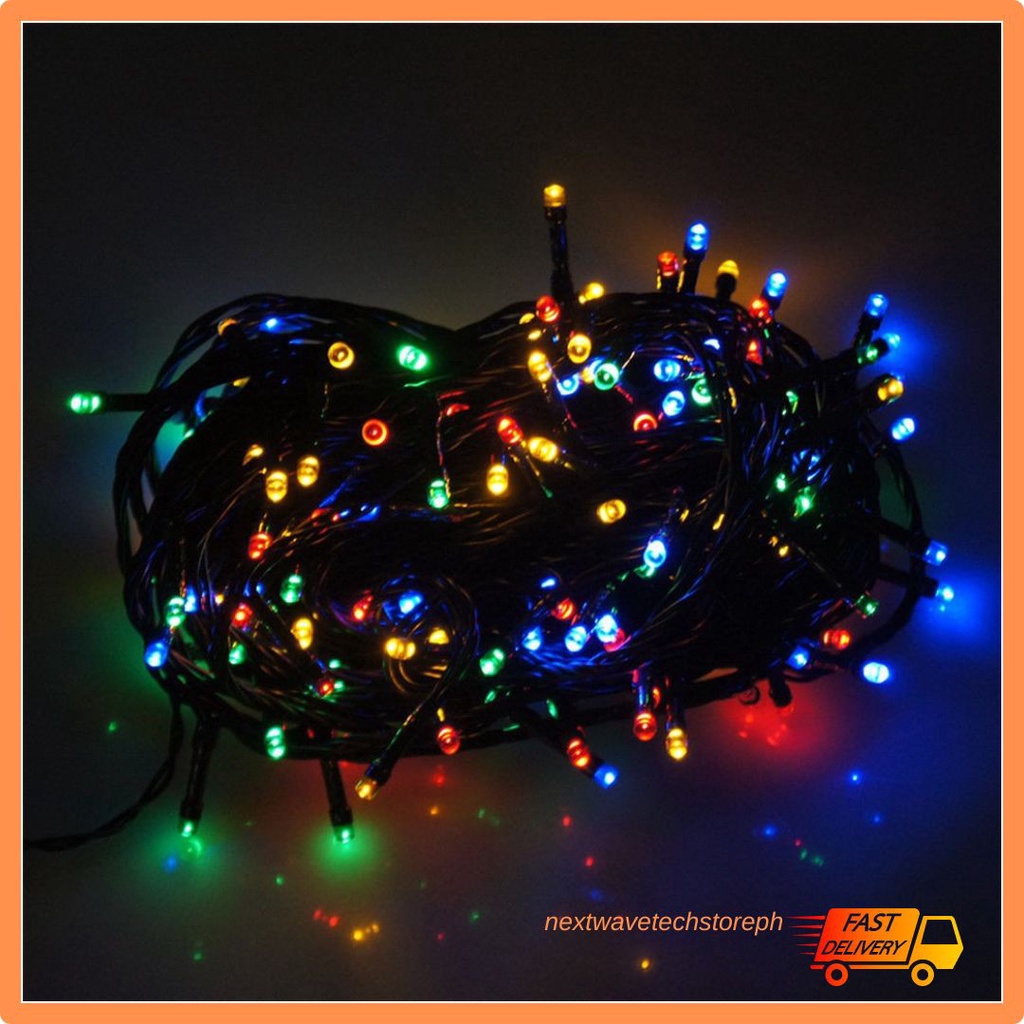 RGB 100 LED Christmas Lights Solar Powered Waterproof 10 Meter Fairy