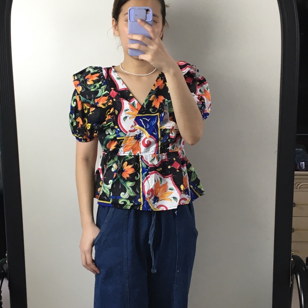 floral wrap top (4 design) Shopee Philippines